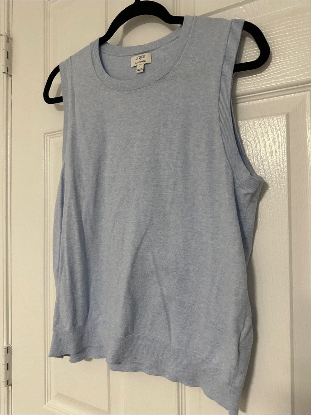 J Crew Factory Classic Sweater Shells, Size Large/L, Light Blue